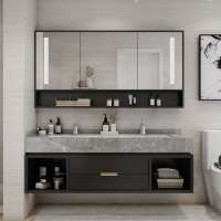 Nordic Light luxury bathroom cabinet combination Toilet marble bathroom vanities