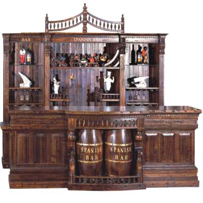 Promotion Traditional Spanish Bar Counter Import Solid Wood Bar Furniture